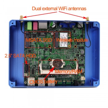 Cheapest Intel Core i7 i5 7200U i3 7100U Fanless Mini PC Windows 10 Pro Barebone Computer DDR4/DDR3 2.4GHz 4K HTPC WiFi HDMI VGA