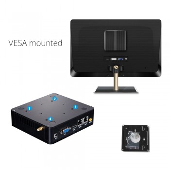 Mini PC Windows 10 Celeron 3755 J1800 J1900 Pentium 3805U Mini Computer Dual Gigabit Ethernet 2x RS232 Ports 4x USB pfSense