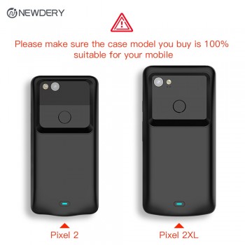 NEWDERY battery charger case for Google Pixel 2 2XL 4700mAh Exclusive Slim Portable Charging Case for Pixel 2 XL 5200mAh