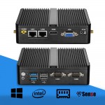 Mini PC Celeron J1900 Quad Core Windows 10 Dual LAN 2*COM Fanless Mini Computer Celeron J1800 N2810 NetTop 300M WIFI HDMI VGA