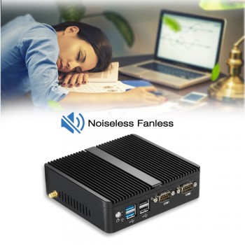 Mini PC Celeron J1900 Quad Core Windows 10 Dual LAN 2*COM Fanless Mini Computer Celeron J1800 N2810 NetTop 300M WIFI HDMI VGA