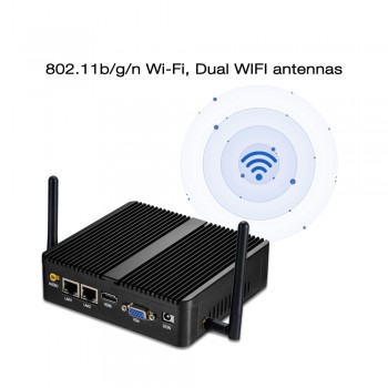 Mini PC Celeron J1900 Quad Core Windows 10 Dual LAN 2*COM Fanless Mini Computer Celeron J1800 N2810 NetTop 300M WIFI HDMI VGA