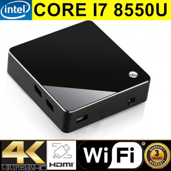 8th Gen Mini PC Intel Core i7 8550U Quad Core 4.0GHz 8MB Cache NUC Computer Win 10 Pro 4K HTPC UHD Graphics 620 TV Box AC Wifi