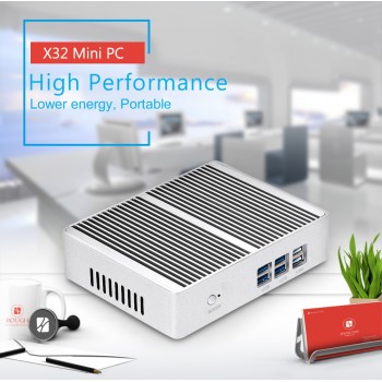 Mini PC Intel Celeron 3965U 4K UHD Intel HD Graphics 610 Windows 10 Dual Core 2.20GHz HDMI VGA Wireless WiFi Fanless Minipc