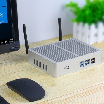 Mini PC Intel Celeron 3965U 4K UHD Intel HD Graphics 610 Windows 10 Dual Core 2.20GHz HDMI VGA Wireless WiFi Fanless Minipc