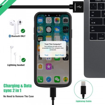 Gagaking Newest External battery case for iphone X XS XSmax XR Portable charger case for apple X 6000mAh ultra slim power bank