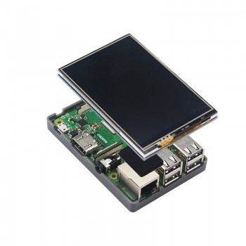 3.5 inch Raspberry Pi 3 Model B+ Touchscreen 480*320 LCD Display + Touch Pen + ABS Case Box also for Raspberry Pi 3 Model B