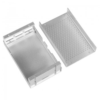 Aluminum Case Silver Metal Case + 5V / 3.3V Cooling Fan With Screws + Heat Sink Enclosure Kit For Raspberry Pi 3 Model B +