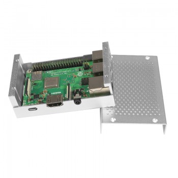 Aluminum Case Silver Metal Case + 5V / 3.3V Cooling Fan With Screws + Heat Sink Enclosure Kit For Raspberry Pi 3 Model B +