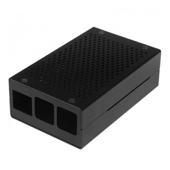 Aluminum Case Silver Metal Case + 5V / 3.3V Cooling Fan With Screws + Heat Sink Enclosure Kit For Raspberry Pi 3 Model B +