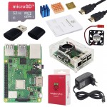 Original Raspberry Pi 3 Model B+ Plus UK Made Kit + 3.5 inch Touchscreen + Case + Power + 32GB SD + HDMI + Heatsink + USB Cable