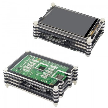 Original Raspberry Pi 3 Model B+ Plus UK Made Kit + 3.5 inch Touchscreen + Case + Power + 32GB SD + HDMI + Heatsink + USB Cable