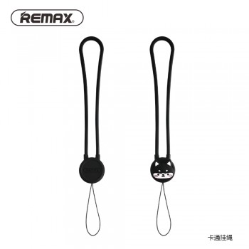 REMAX Cartoon silicone finger ring pendant anti-fall Cute Universal Mobile Phone Lanyard phone Rope hand Strap