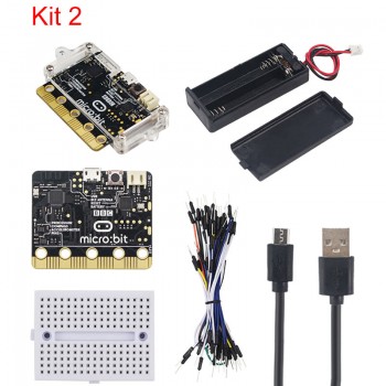 BBC Micro:bit Starter Kit Micro:bit Board + Acrylic Case + Switch Battery Holder Box + USB Data Power Cable + Breadboard + Wires