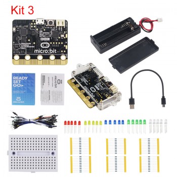BBC Micro:bit Starter Kit Micro:bit Board + Acrylic Case + Switch Battery Holder Box + USB Data Power Cable + Breadboard + Wires