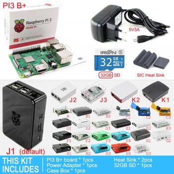 Original 2018 New Raspberry Pi 3 Model B+plus Board 1GB LPDDR2 BCM2837B0 Quad-Core Ras PI3 B,PI 3B with WiFiamp;Bluetooth