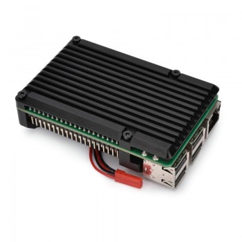 Latest Raspberry Pi 3 Model B+ Aluminum Case with Dual Cooling Fan Metal Shell Black Enclosure for Raspberry Pi 3 Model B