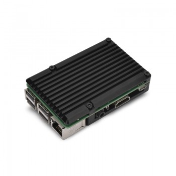 Latest Raspberry Pi 3 Model B+ Aluminum Case with Dual Cooling Fan Metal Shell Black Enclosure for Raspberry Pi 3 Model B