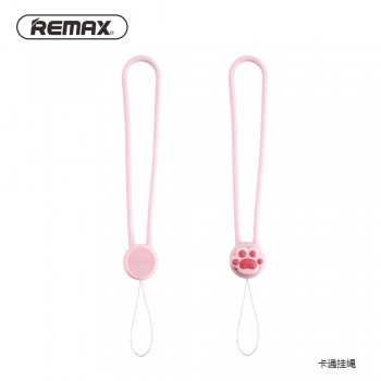 REMAX Cartoon silicone finger ring pendant anti-fall Cute Universal Mobile Phone Lanyard phone Rope hand Strap