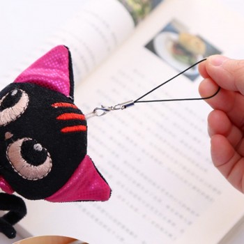 100Pcs Black Lobster Clasp Lanyard Chain Mobile Phone Straps Lanyard Phone Neck Hanging Rope Chain Strap ID Card Keychain