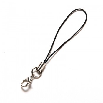 100Pcs Black Lobster Clasp Lanyard Chain Mobile Phone Straps Lanyard Phone Neck Hanging Rope Chain Strap ID Card Keychain