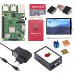 Raspberry Pi 3 Model B Plus Starter kit + 3.5 inch TFT Screen + Case + 2.5A Power Supply + Heat Sink for Raspberry Pi 3 Model B+