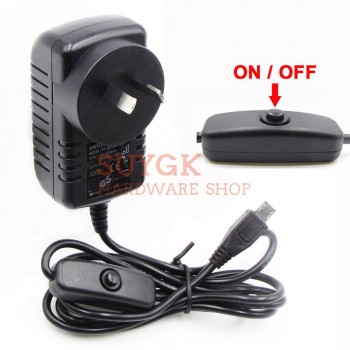 5V3A 5V/3A Raspberry PI 3 model B+Plus Power Adapter ON/OFF switch button power supply charger DC/AC Adapter PSU Power Source