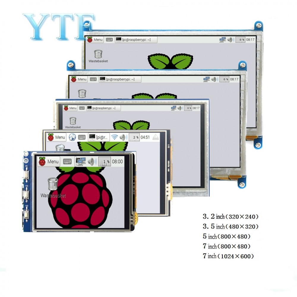 Raspberry pi 3.2/3.5/5/7/10.1 inch touch  HDMI  LCD display module Support Raspberry Pi 2/3 B+