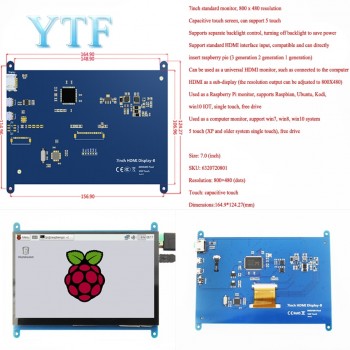Raspberry pi 3.2/3.5/5/7/10.1 inch touch  HDMI  LCD display module Support Raspberry Pi 2/3 B+