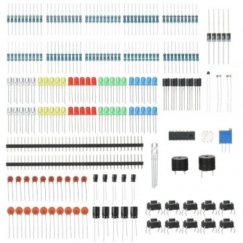 Electronics Component Basic Starter Kit for UNO MEGA2560 Raspberry Pi with LED Precision Potentiometer Buzzer Capacitor Resistor