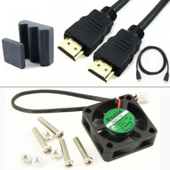 Raspberry Pi 3 Model B+Plus board+Case Box+cooling Fan+SD Card+Heat Sink+AC/DC Power Adapter+HDMI Cable