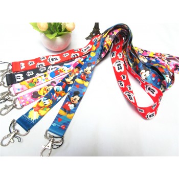 Boys/Girls Mickey Mouse Key Lanyard  ID Cards Holders Minnie Mobile Phone Neck Straps