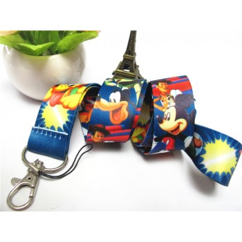 Boys/Girls Mickey Mouse Key Lanyard  ID Cards Holders Minnie Mobile Phone Neck Straps