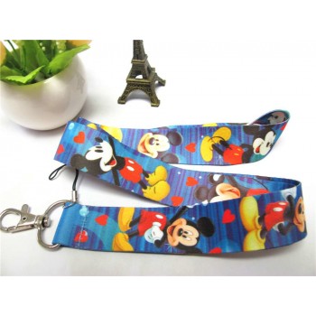 Boys/Girls Mickey Mouse Key Lanyard  ID Cards Holders Minnie Mobile Phone Neck Straps