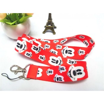 Boys/Girls Mickey Mouse Key Lanyard  ID Cards Holders Minnie Mobile Phone Neck Straps