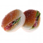JINHF Hamburger Cake Squeeze Kawaii Hot Dog Squishy Slow Rising Stretchy Charm Cute Bread Strap Kid Toy Gift