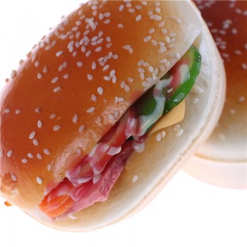 JINHF Hamburger Cake Squeeze Kawaii Hot Dog Squishy Slow Rising Stretchy Charm Cute Bread Strap Kid Toy Gift