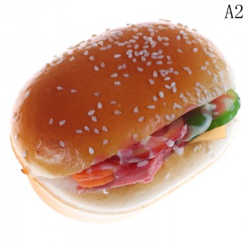 JINHF Hamburger Cake Squeeze Kawaii Hot Dog Squishy Slow Rising Stretchy Charm Cute Bread Strap Kid Toy Gift