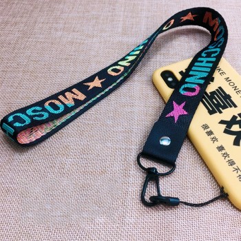 Q UNCLE Street Popular Words White Lanyards for key Multi-function Mobile Phone Straps ID Card Keychain Lanyard Wrist Neck Strap