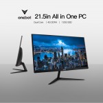 Onebot 21.5in All in One Gaming Desktop Computer Mini PC Dual Core Intel 4GB DDR4 RAM 120G SSD 16:9 FHD 178D angle Office Gamer