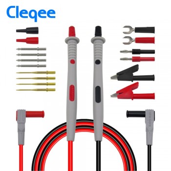 Cleqee Multimeter probes replaceable needles test leads kits probes for digital multimeter cable feeler for multimeter wire tips