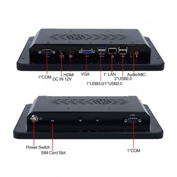 MINISYS 10.1 Inch Ten Point Touch Capacitive Screen All-in-one Panel PC Intel J1900 CPU 1280*800 Resolution Multimedia Computer