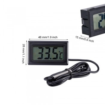 Vastar -50 to 110 Digital Thermometer Mini LCD Display Meter Fridges Freezers Coolers Aquarium Chillers Mini 1M Probe Instrument