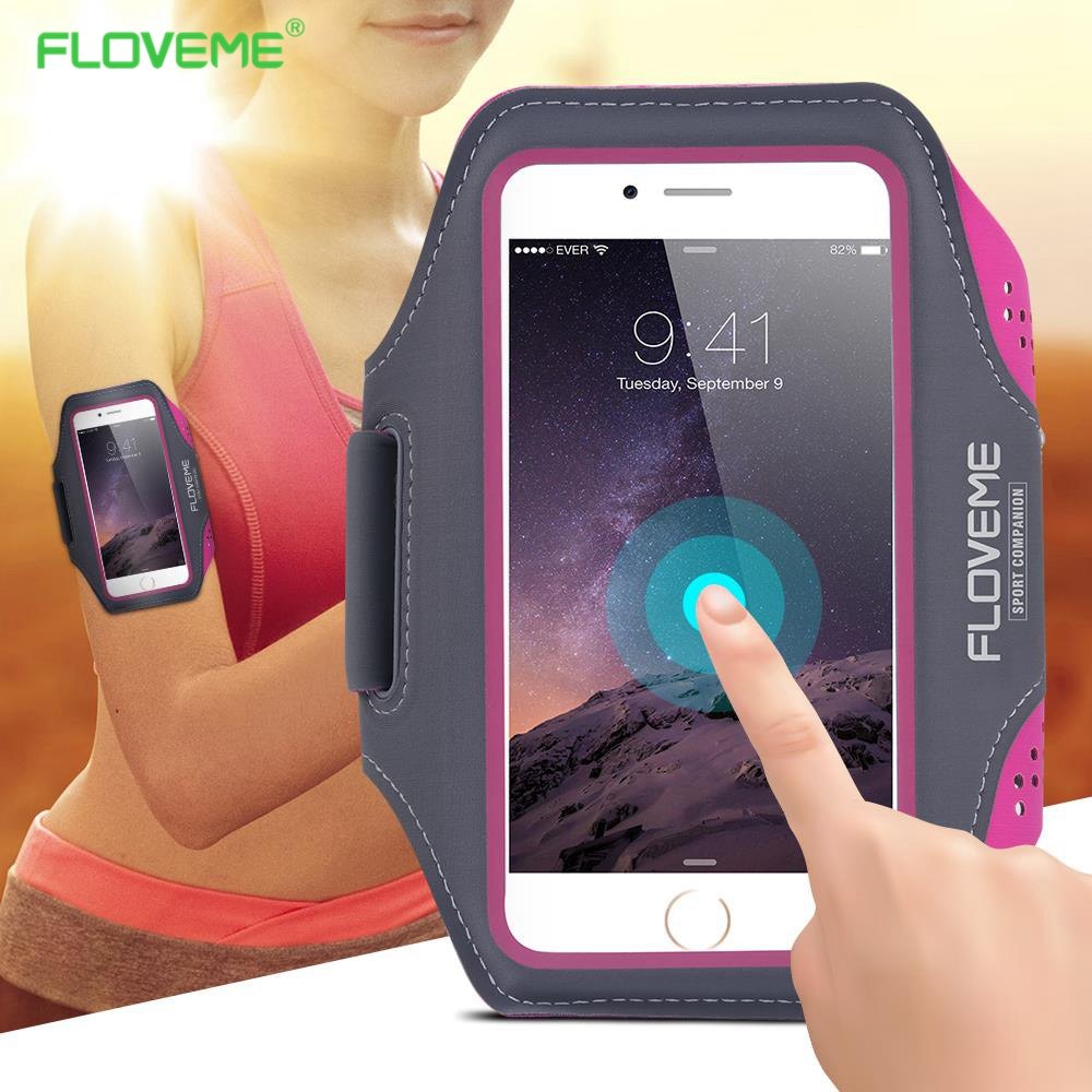 FLOVEME Sport Arm Band Case For Samsung Galaxy S8 S7 S6 Edge S5 Universal For Below 5.5 Inch Moblie Phones Touch Gym