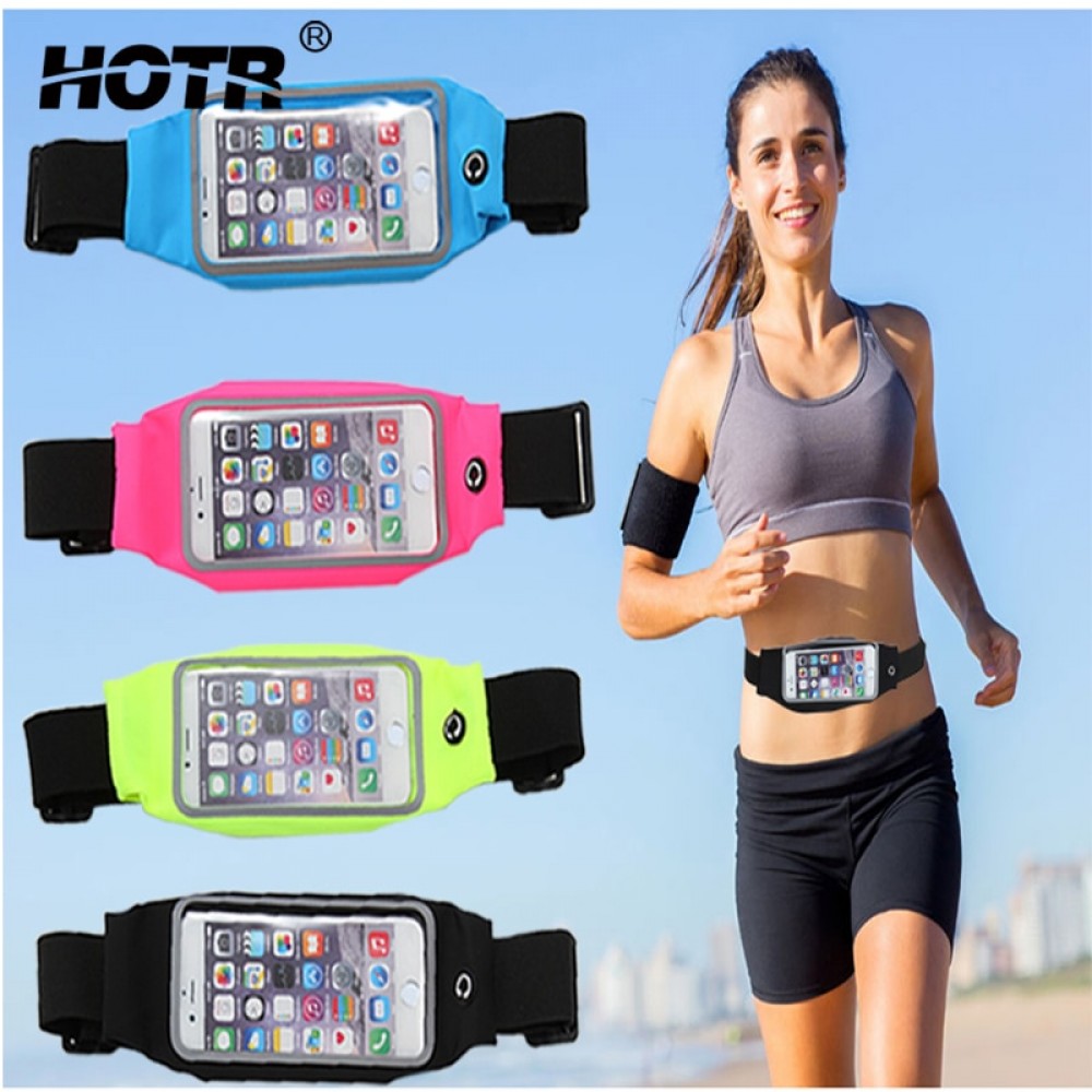 HOTR Gym Running Waist Bag Armband Waterproof Phone Holder Case For iphone X 8 7 7 plus 6 5 Outdoor Sport Jogging Belt Belly Bag