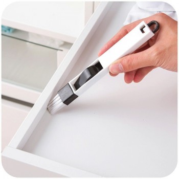 2 In 1 Cleaning Brush Dustpan Windows Recess Groove Cleaner Screens Keyboard Drawer Crevice Wash Kitchen Computer Cleaning Tools