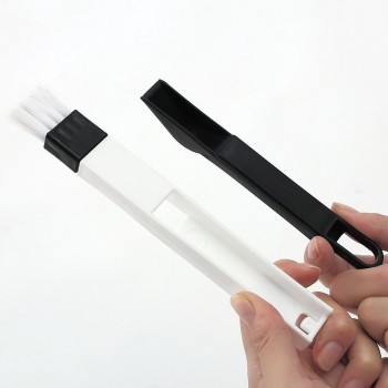 2 In 1 Cleaning Brush Dustpan Windows Recess Groove Cleaner Screens Keyboard Drawer Crevice Wash Kitchen Computer Cleaning Tools