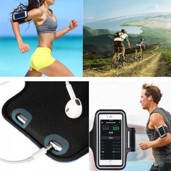 Running Armband For iPhone xs max x xr 7 8 6s plus Exercise Case Gym Brassard Wrist Leather Belt Pouch Mobile Phone Accessories