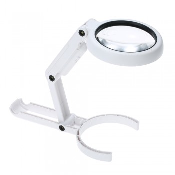Handheld Foldable 8 LED Folding Light Magnifier Portable 5X 11X Magnifying Glass Table Desk-type Lamp Loupe Lens for  Newspaper