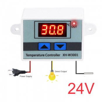10A 12V 24V 220VAC Digital LED Temperature Controller XH-W3001 for Arduino Cooling Heating Switch Thermostat NTC Sensor